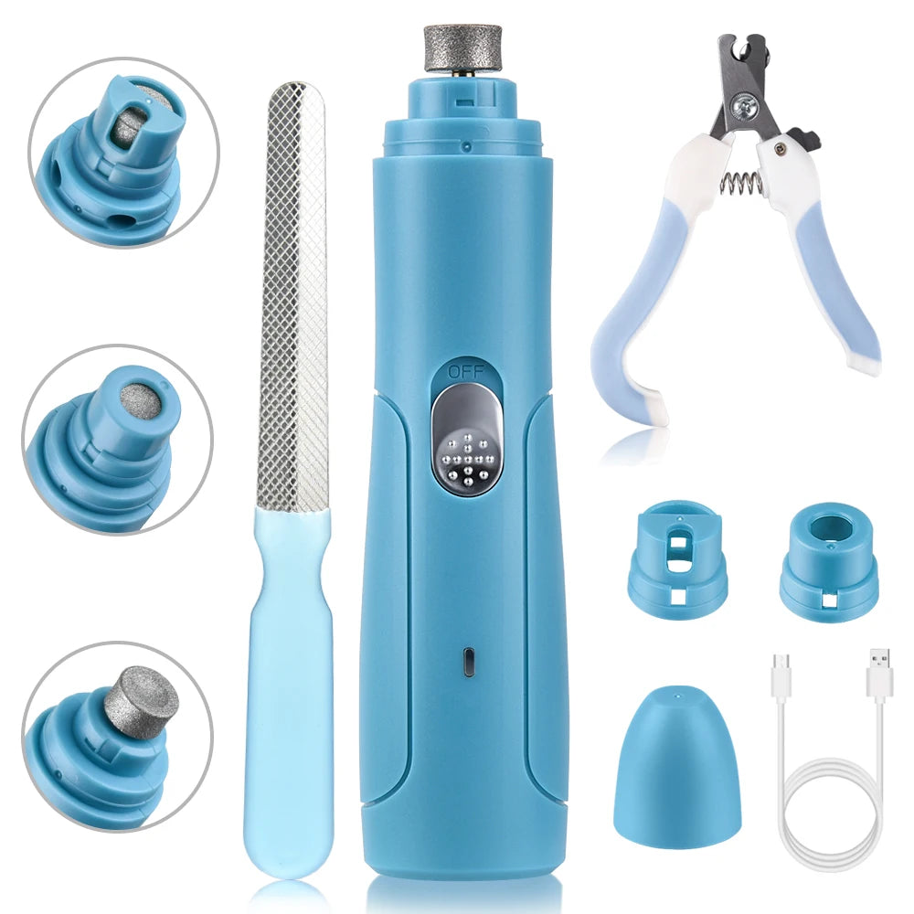 Pet Nail Grinder Rechargeable USB Dog Nail Clippers Painless Electric Cat Paws Nail Cutter Grooming Trimmer Tools Scissors File