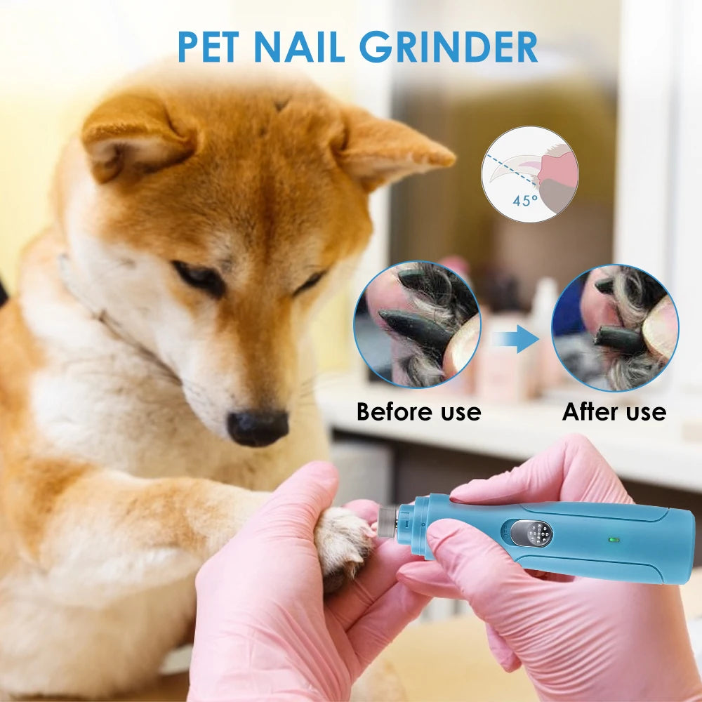 Pet Nail Grinder Rechargeable USB Dog Nail Clippers Painless Electric Cat Paws Nail Cutter Grooming Trimmer Tools Scissors File